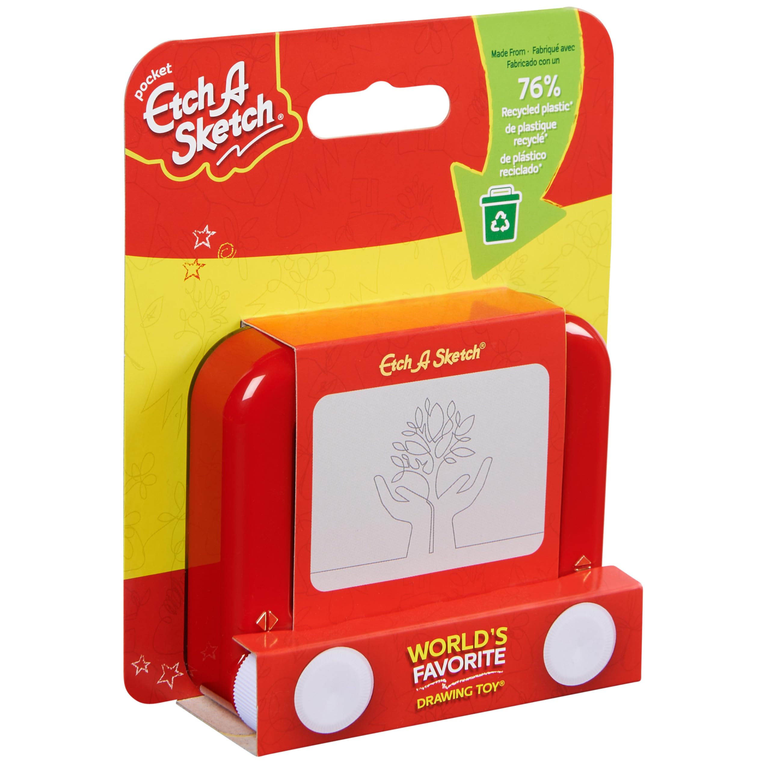Etch A Sketch Recycled Pocket Screen - Eco-Friendly Drawing Toy for Kids 3+