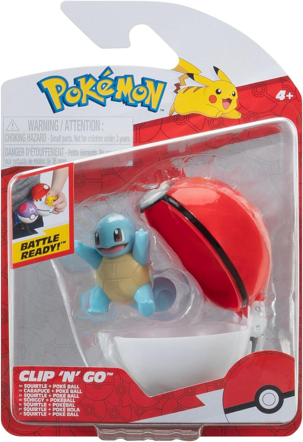 Pokémon Clip 'N' Go - Squirtle #3 with Poké Ball Action Figure