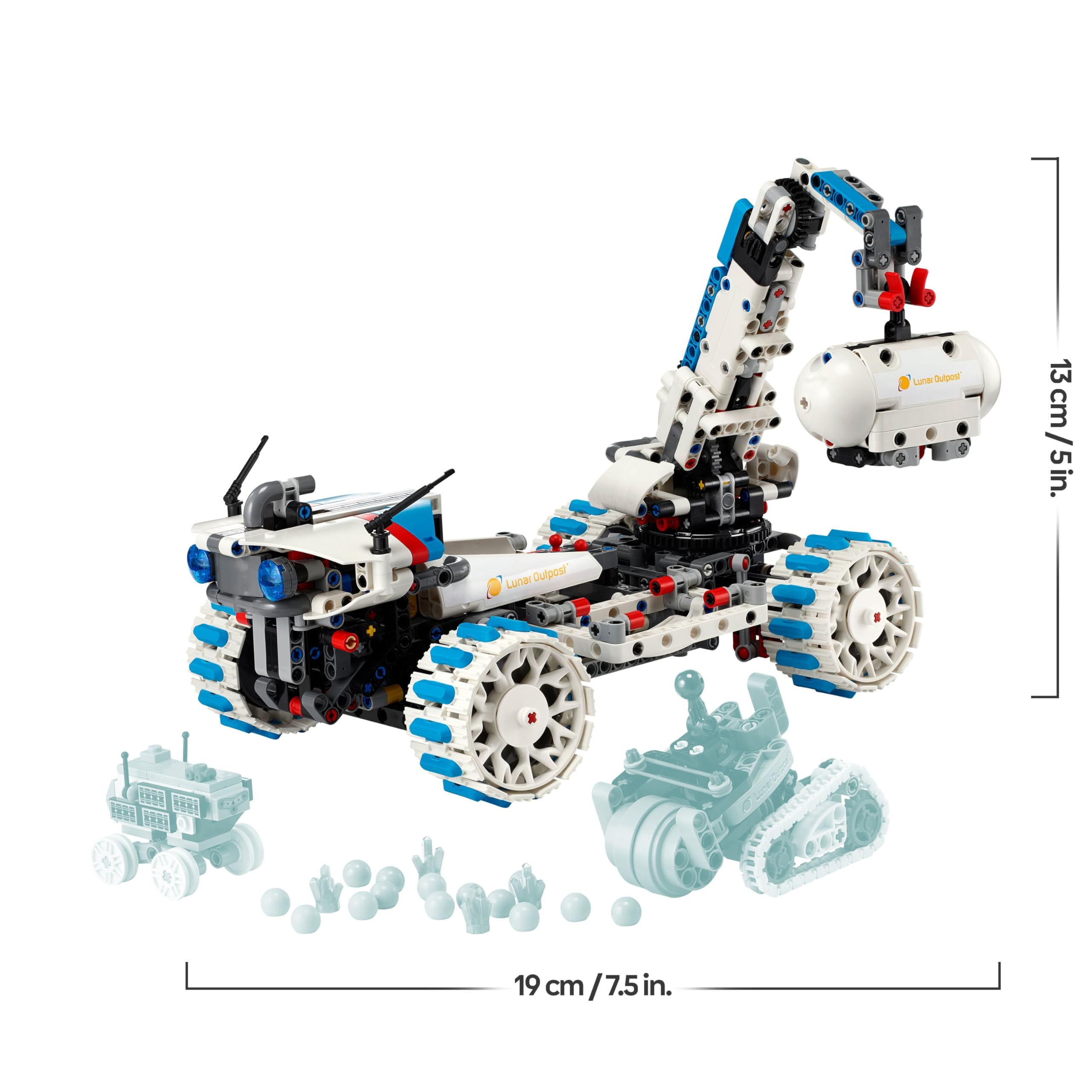 LEGO Technic Lunar Outpost Moon Rover Space Vehicle - STEM Building Set for Ages 10+ 16