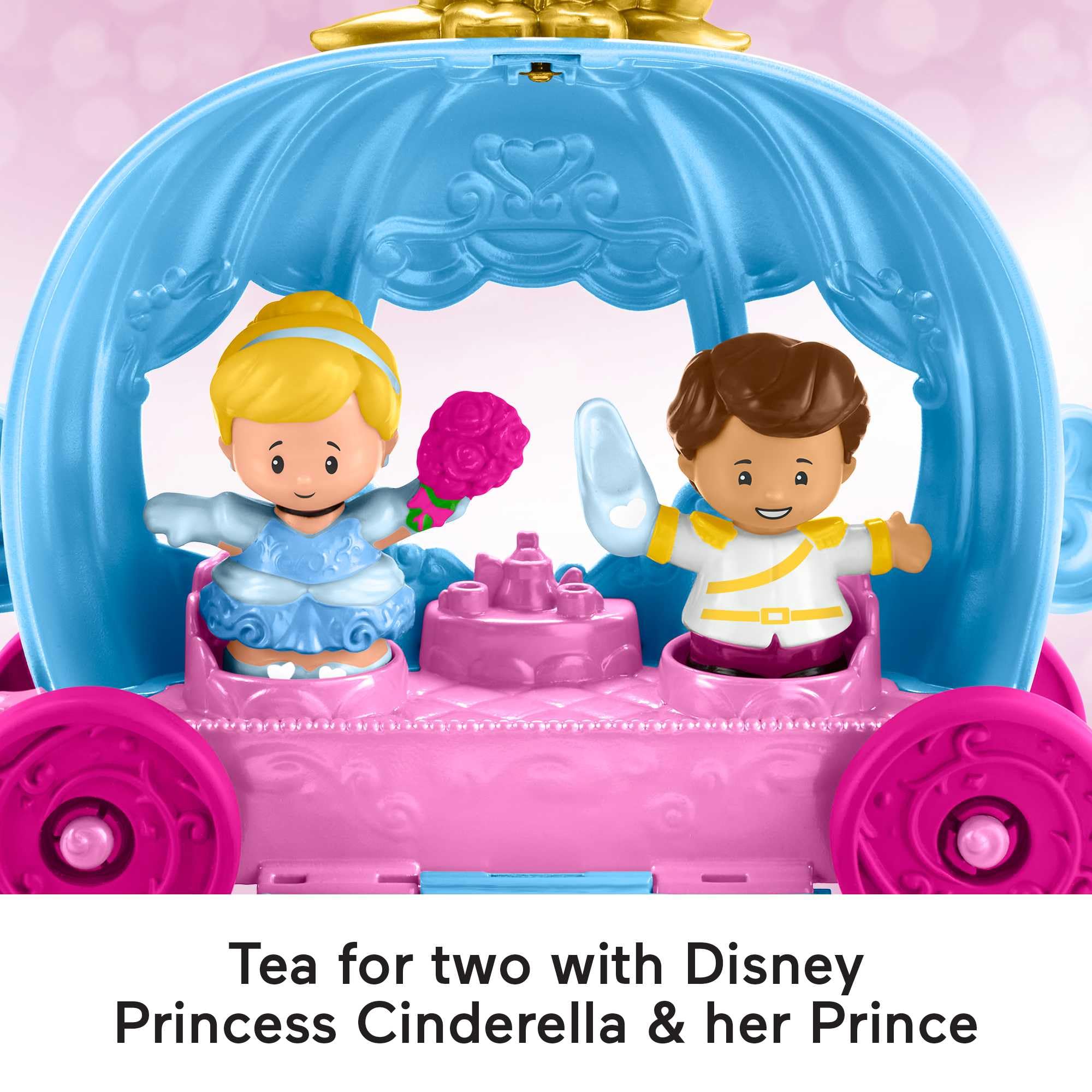 Disney Princess Cinderella’s Dancing Carriage by Little People - 2-in-1 Playset with Figures 9