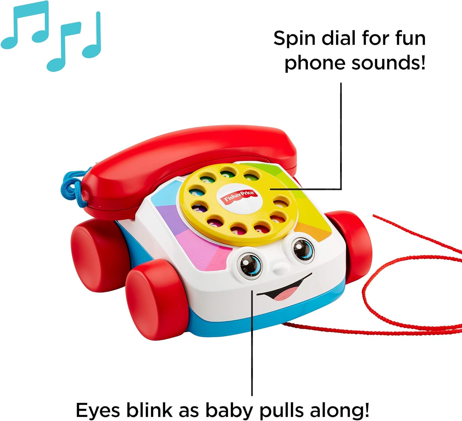 Fisher-Price Chatter Telephone - Classic Pull-Along Toy for Toddlers 12M+ 5