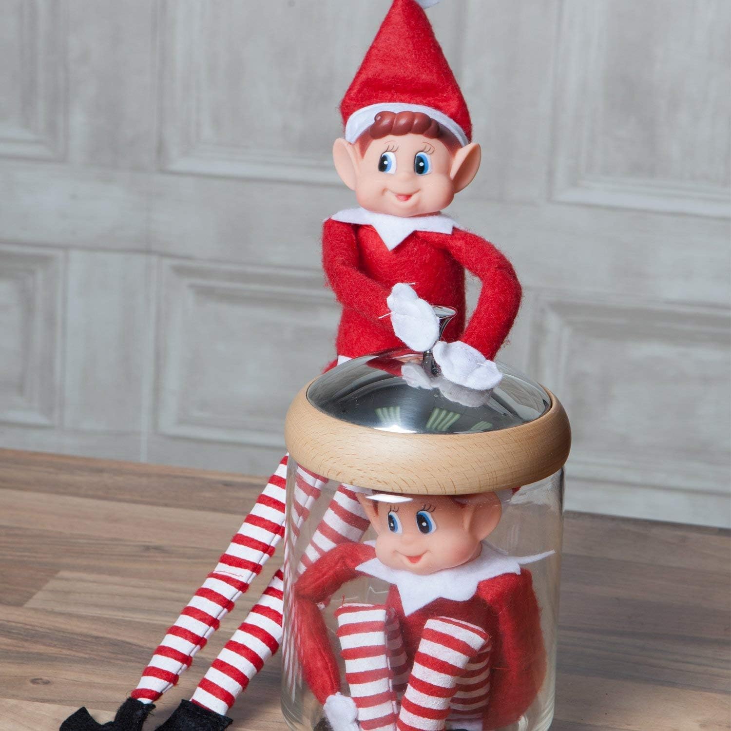 GLOW Elfie (Boy) and Elvie (Girl) Set - Naughty Christmas Elf Figures with Soft Body & Vinyl Face 5
