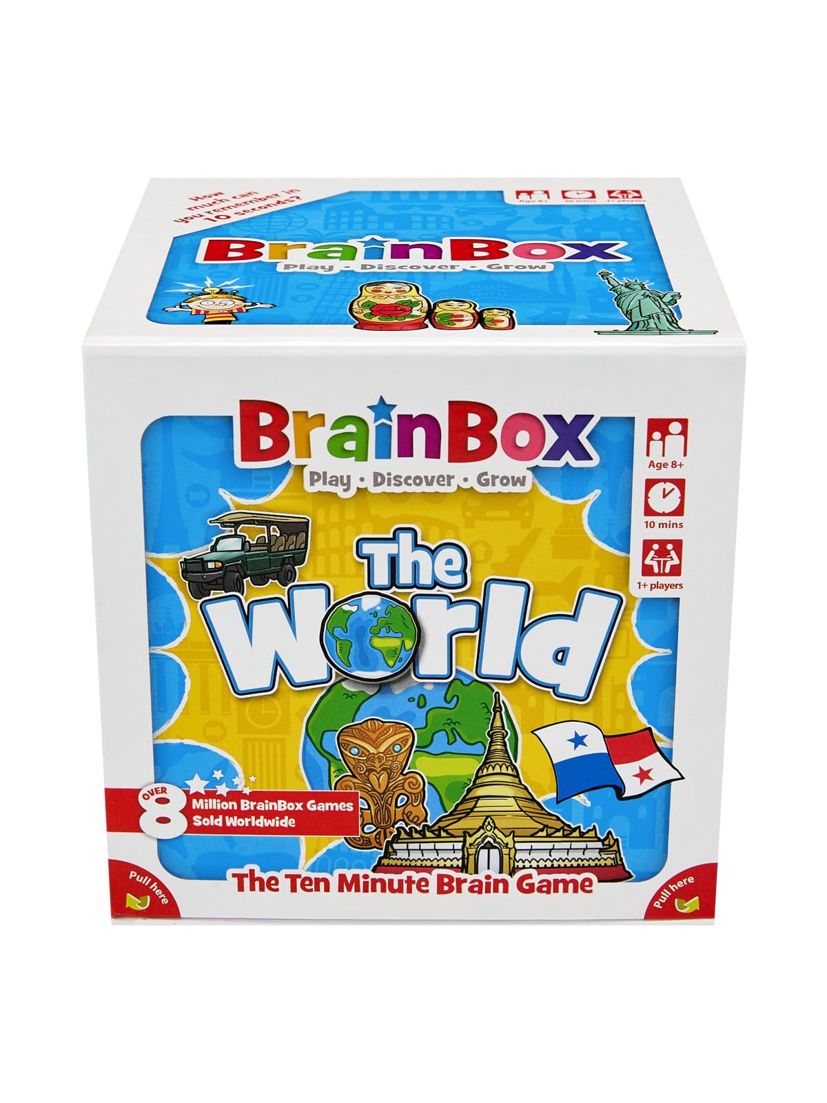 BrainBox The World Card Game | 55 Cards, 440 Questions | Family Fun for Ages 8+