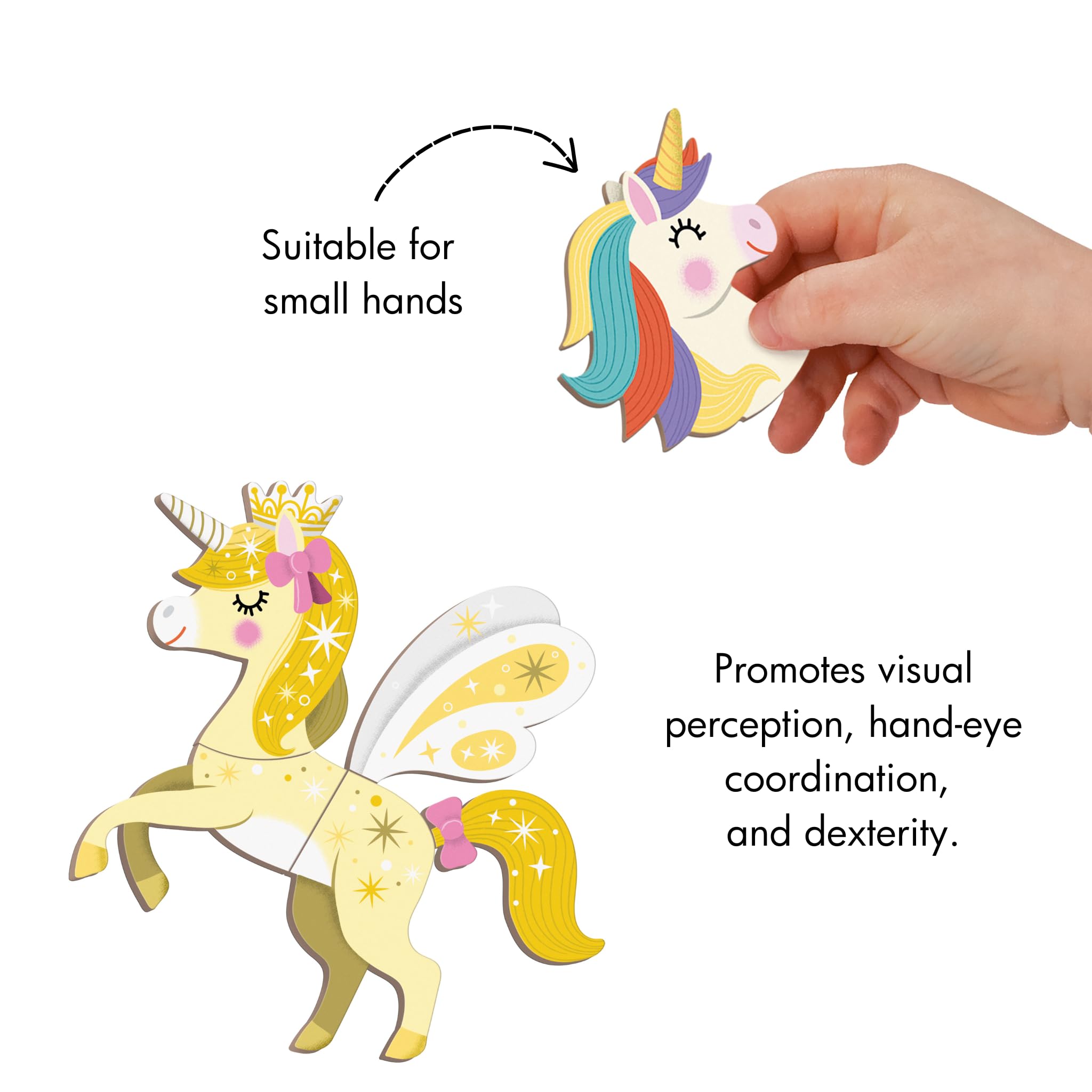 Janod Magnéti'Book Unicorns - 44-Magnet Educational Game for Ages 3+ 4