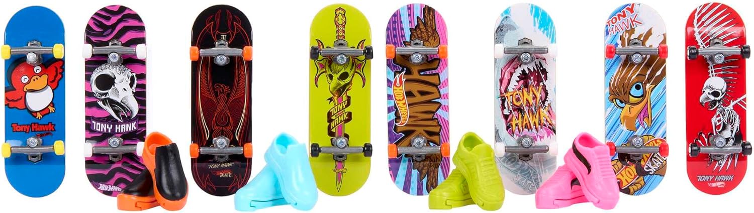 Hot Wheels Skate Rippin' Tricks Pack - Tony Hawk-Themed Fingerboards & Shoes for Kids 5+ 3