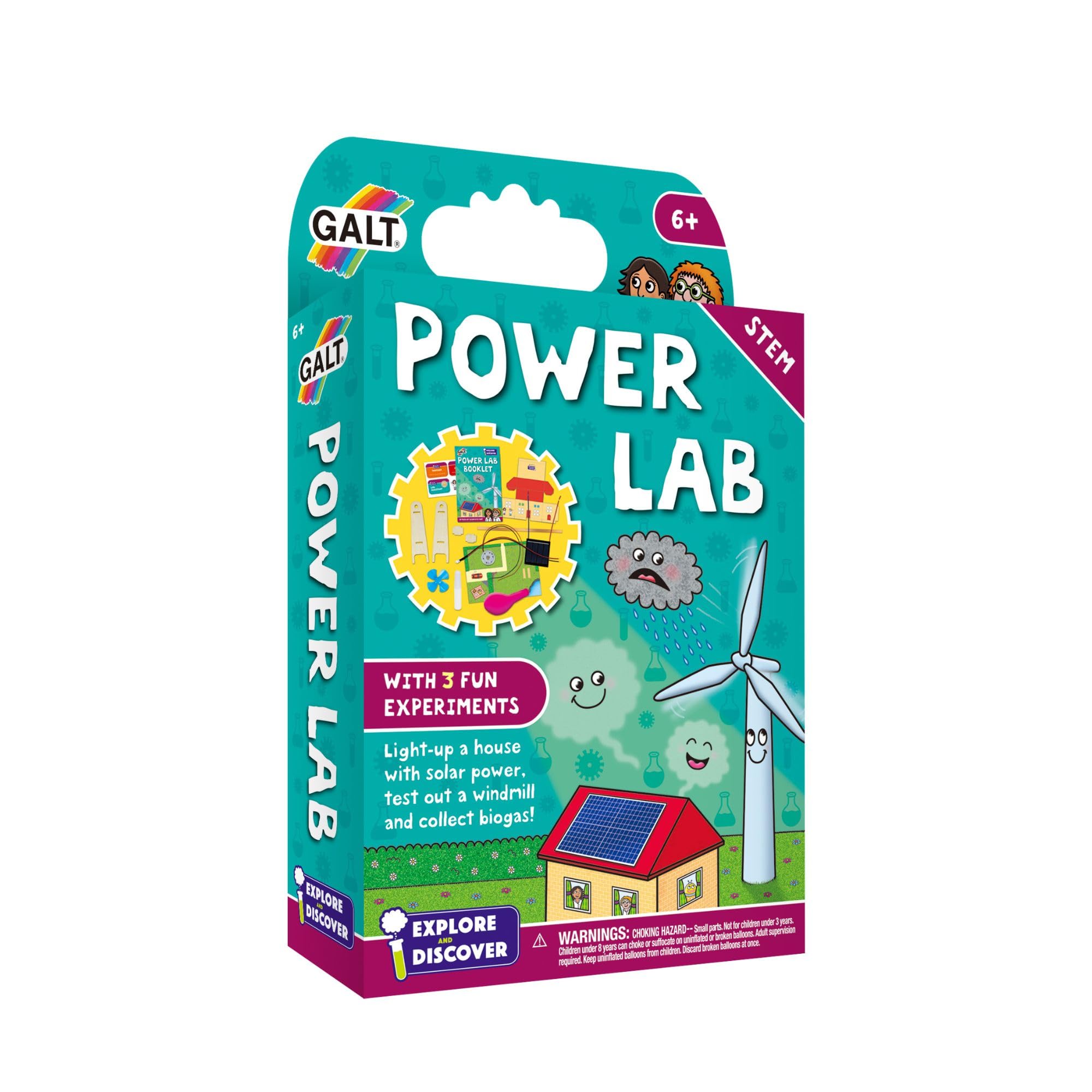 Galt Power Lab Science Kit for Kids Ages 6+ | STEM Learning | 3 Experiments