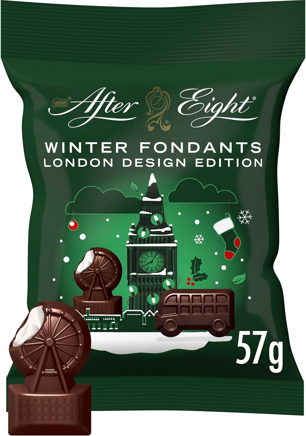 After Eight Winter Fondants Dark Mint Chocolate Bag, 57g 3