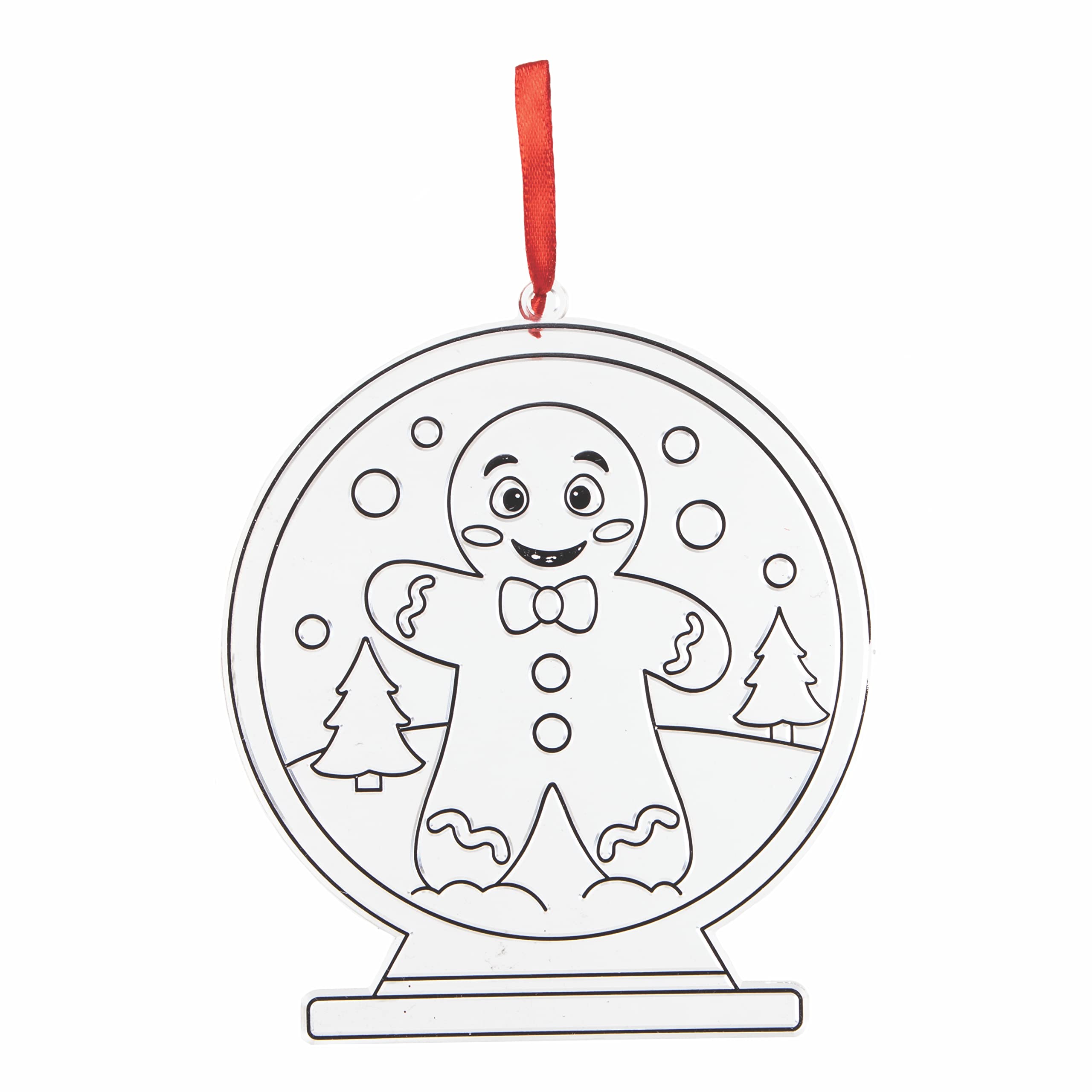 Baker Ross FC181 Christmas Snow Globe Suncatcher Decoration Craft Kit - Pack of 6 | Ages 3+ 5