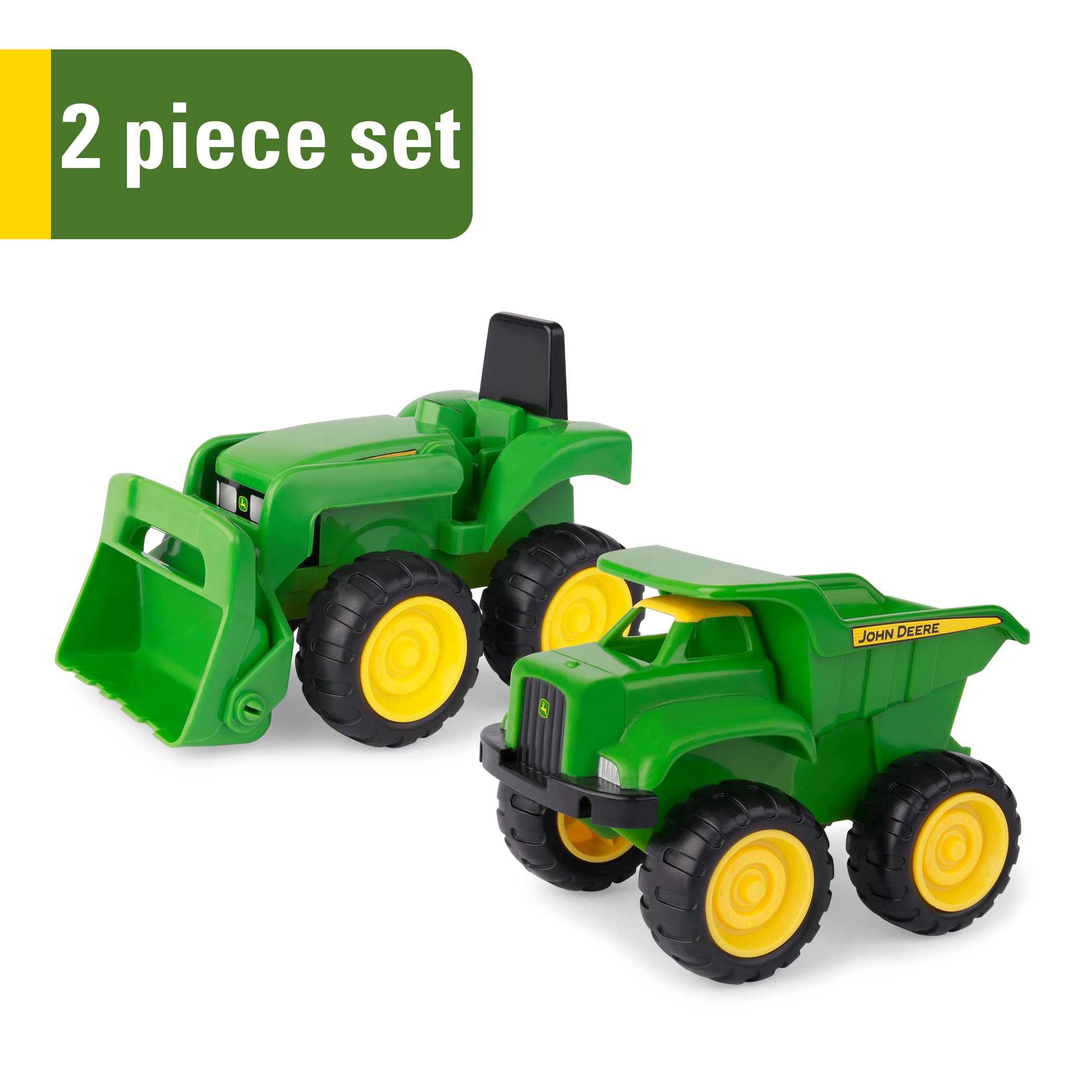 John Deere Dump Truck & Tractor Playset - 2-Piece Construction Vehicle Set for Toddlers
