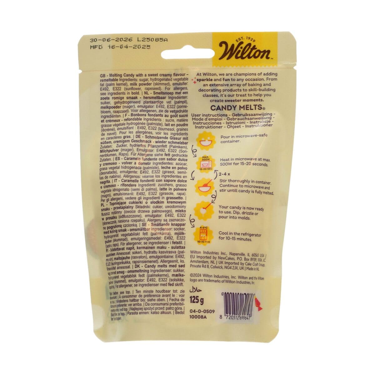 Wilton Candy Melts White - Melting Candy with Sweet Creamy Flavour for Molding, Dipping & Drizzling 6