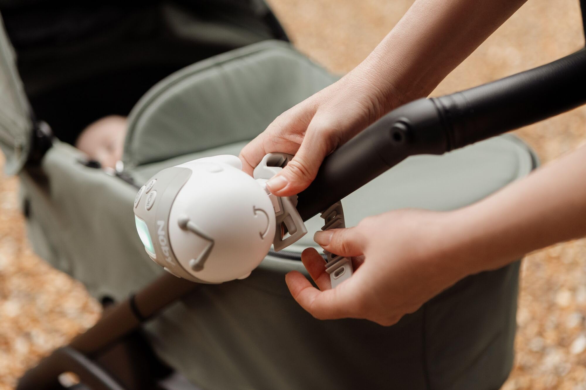 Nuby Jitterbug Pram Rocker - 3 Vibration Levels, 20 Soothing Sounds, Cry Sensor 4