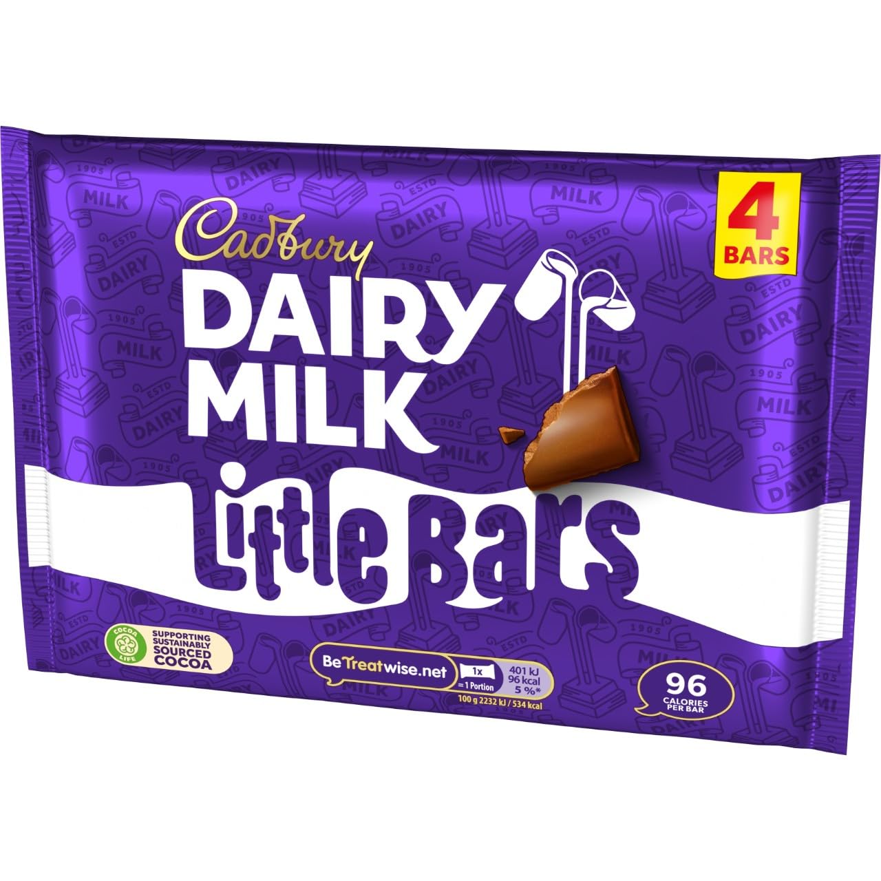 Cadbury Dairy Milk Chocolate Little Bars, 18g (Pack of 4) 5