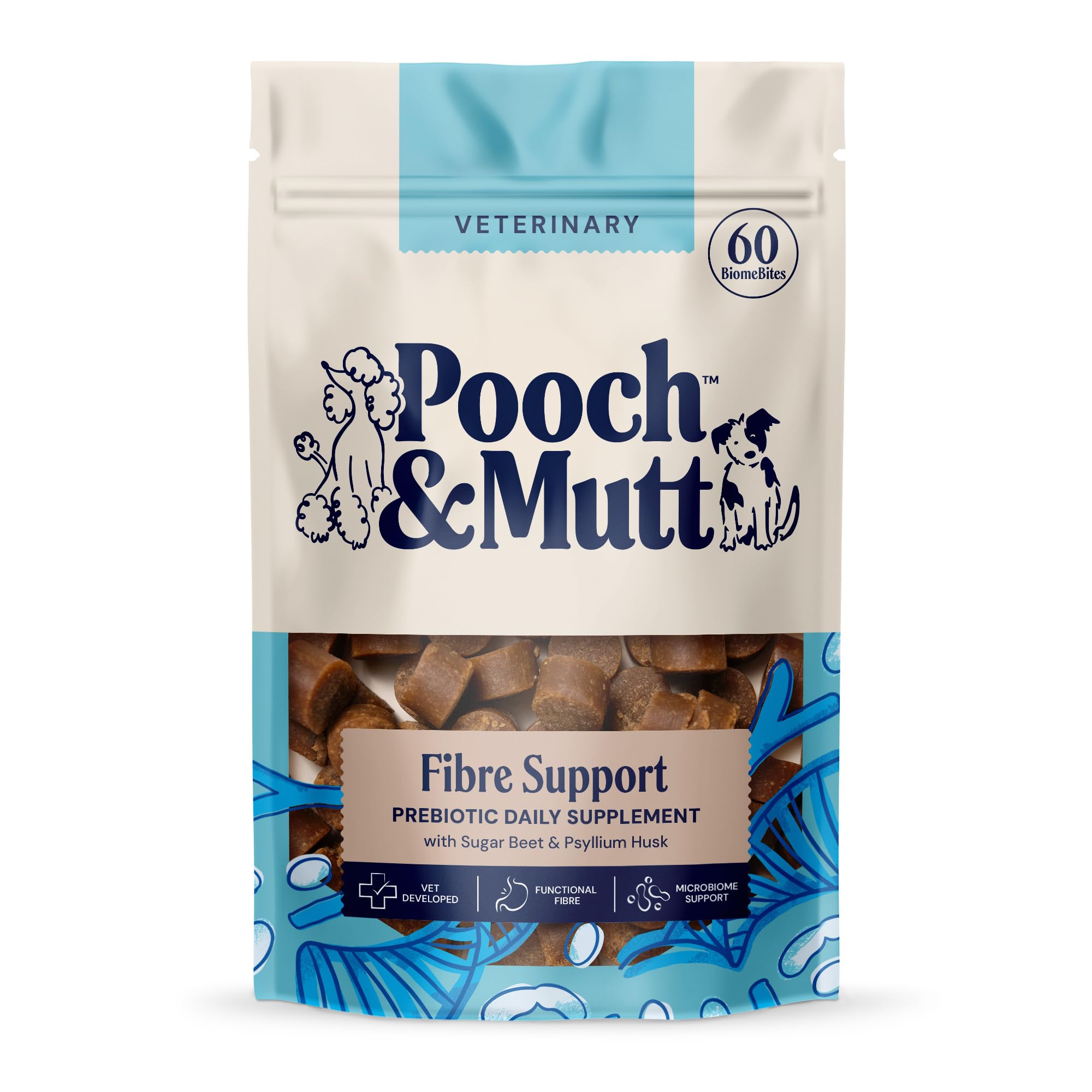 Pooch & Mutt Fibre Support Supplement for Dogs - Supports Gut Health & Digestion | 180g
