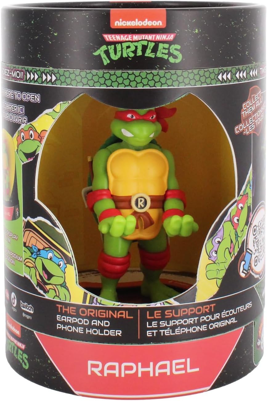 Teenage Mutant Ninja Turtles Raphael Mini Tech Holder - Cable Guys Minis Phone & Earbuds Stand 12