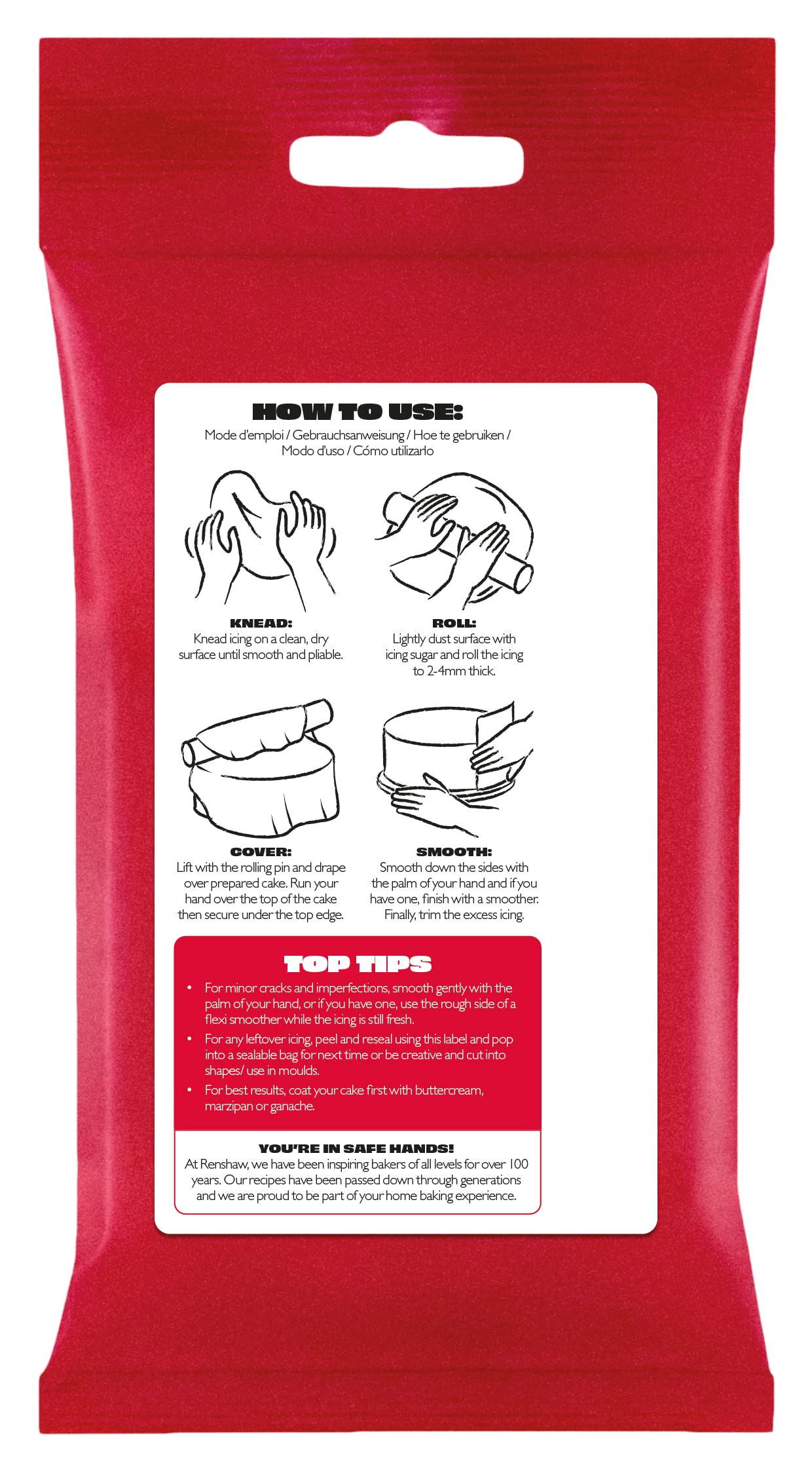 Renshaw Just Roll With It Fondant Icing - Poppy Red, 250 g 4