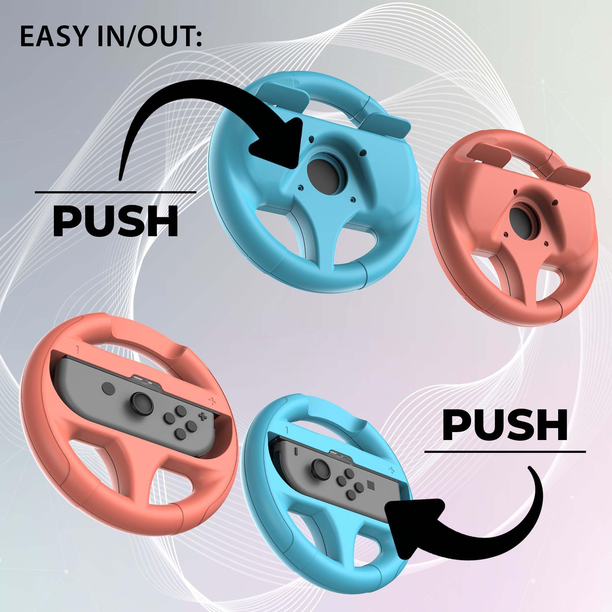 Subsonic - Pack of 2 Steering Wheels for Nintendo Switch and Switch 2 Joy-Con 4