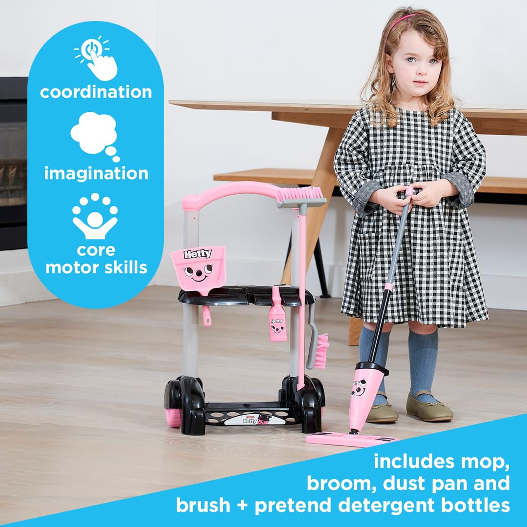 Casdon Hetty Cleaning Trolley - Hetty-Inspired Pretend Play Cleaning Set for Kids 3+ 9