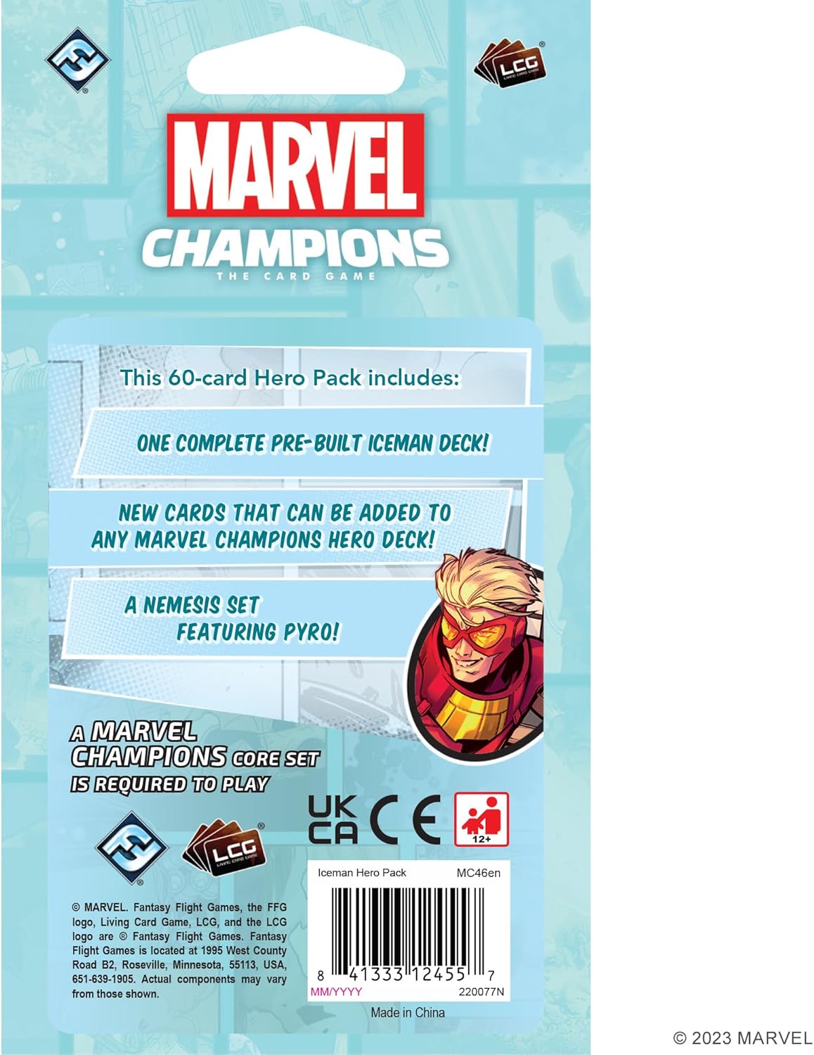Fantasy Flight Games Marvel Champions The Card Game Iceman Hero Pack