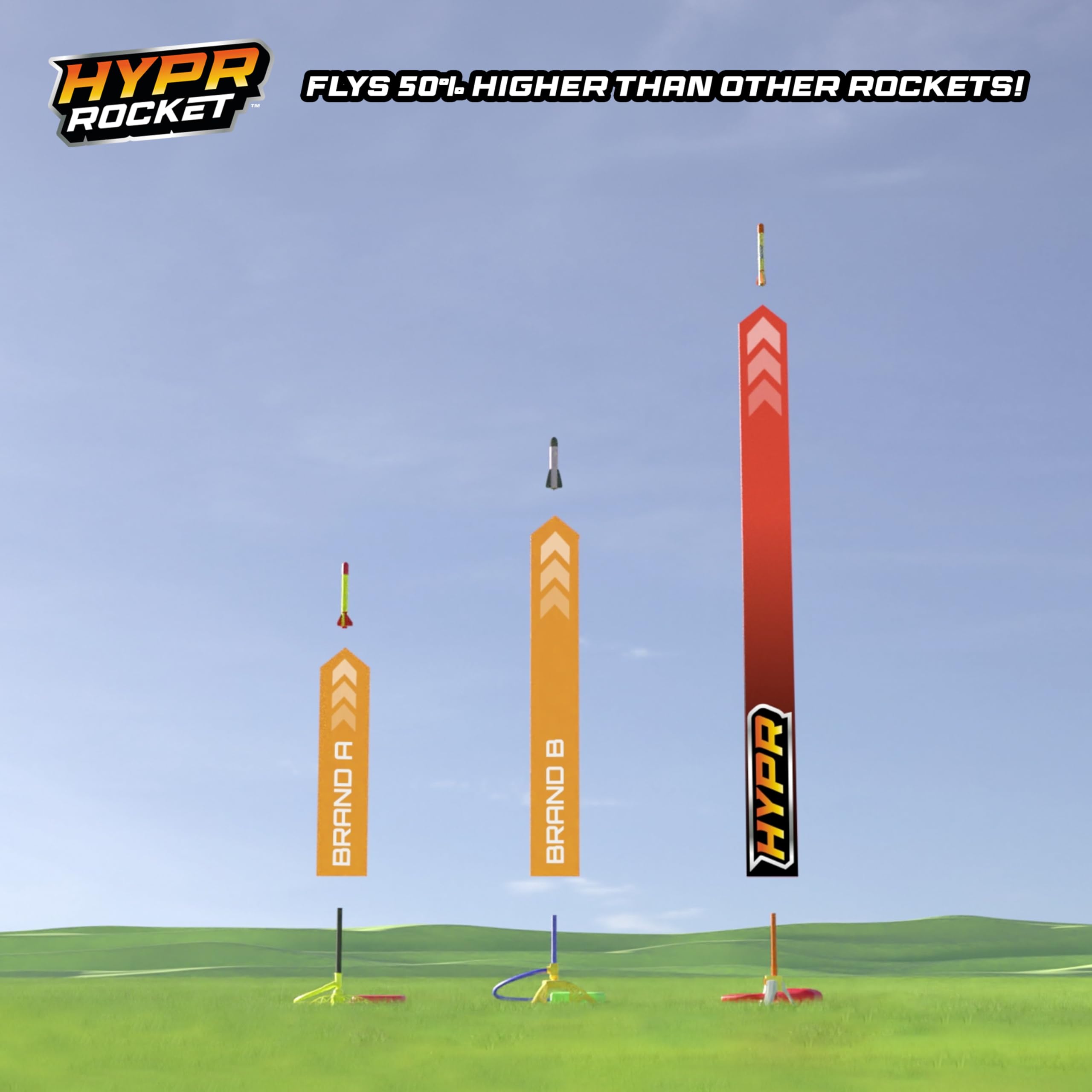WOW! STUFF HYPR Duelling Battle Rocket - Outdoor Stomp Rocket Playset for Kids 5+ 10