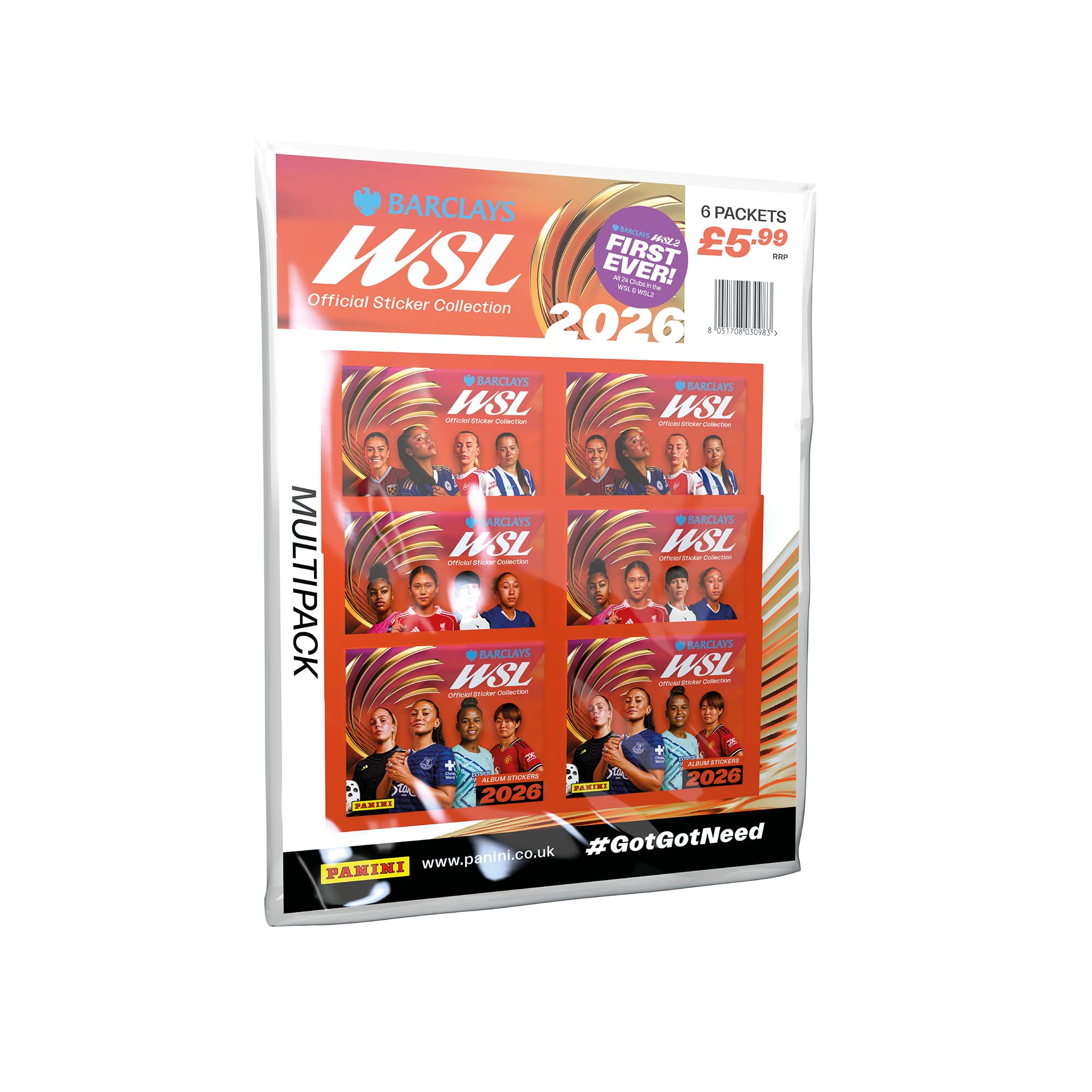 Panini Barclays Women’s Super League Official Sticker Collection 2026 Multipack