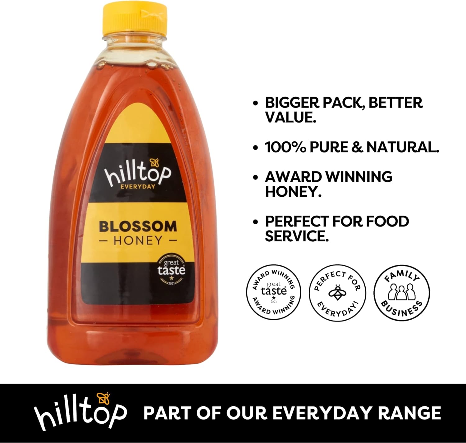 Hilltop Honey - Blossom Honey - Squeezy Bottle - 1.36kg 3