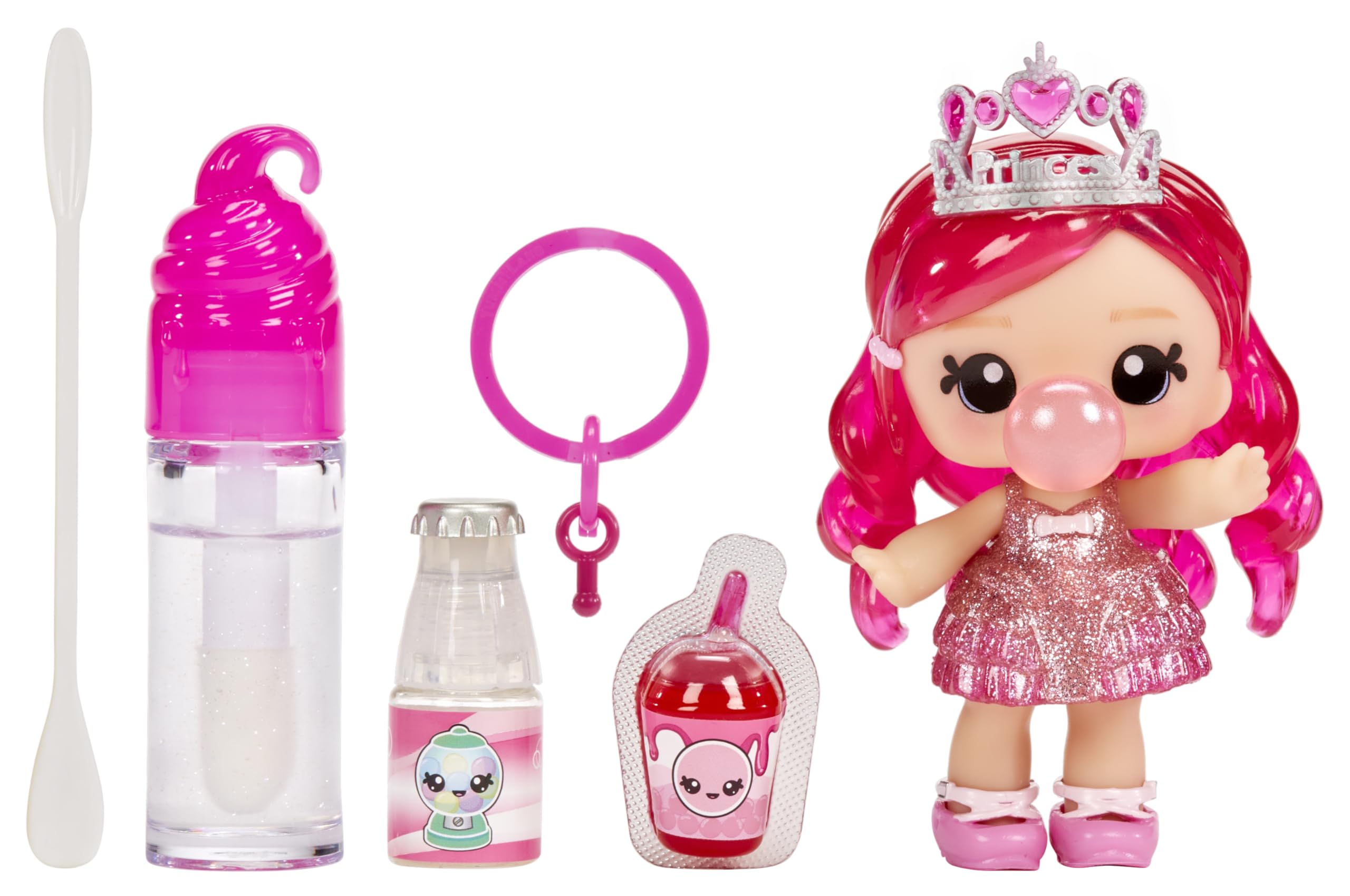 Yummiland Lipgloss Doll - Bianca Bubblegum - Scented DIY Lip Gloss Doll with Customizable Fashion & Accessories