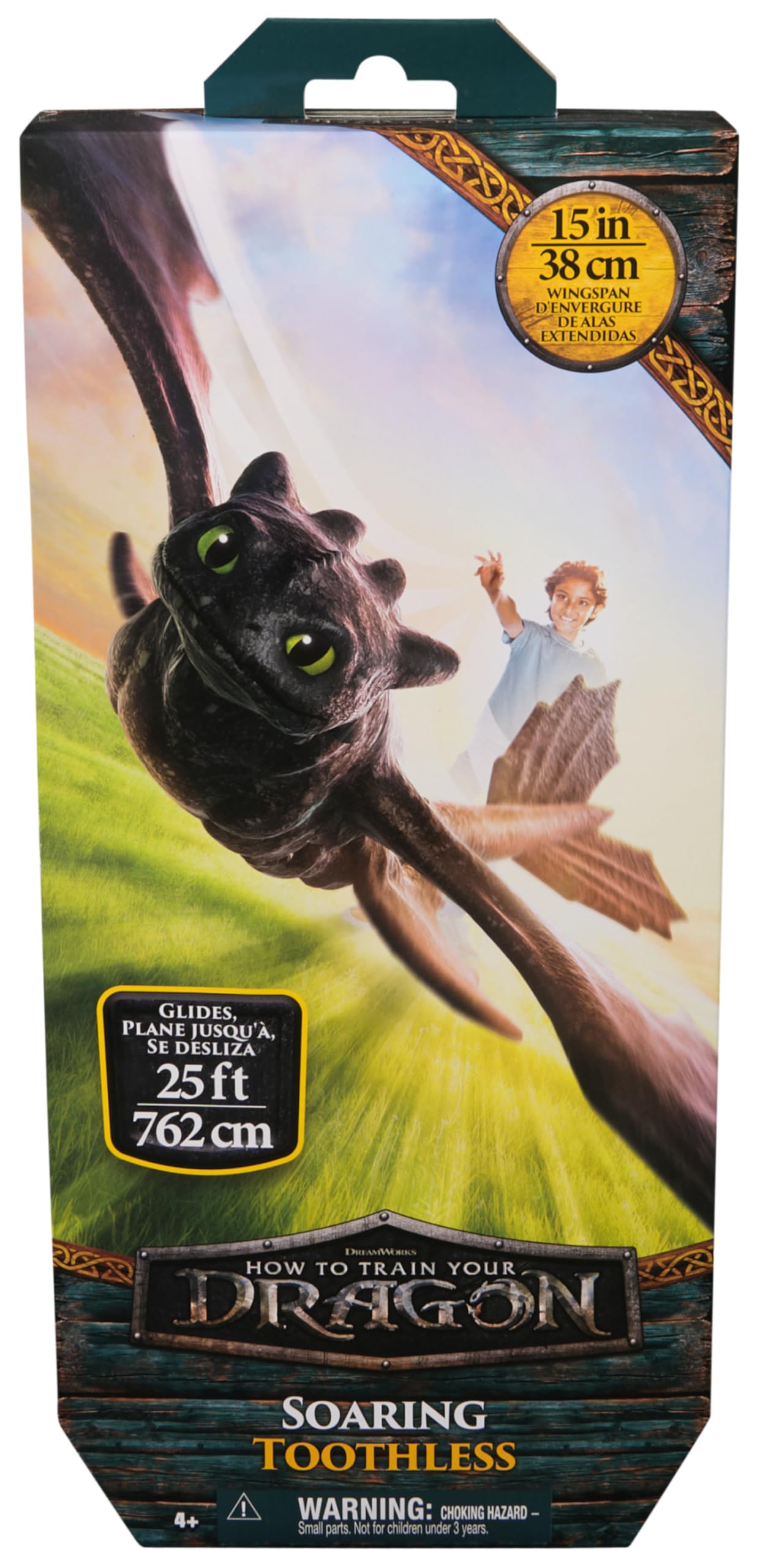 How to Train Your Dragon Soaring Toothless Dragon Glider - 15-Inch Wingspan Action Figure for Kids 6