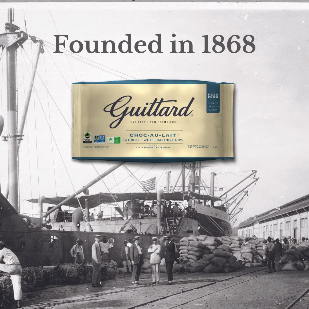 Guittard Choc-Au-Lait Baking Chips, 12oz (340g) - White Chocolate with Real Vanilla 4