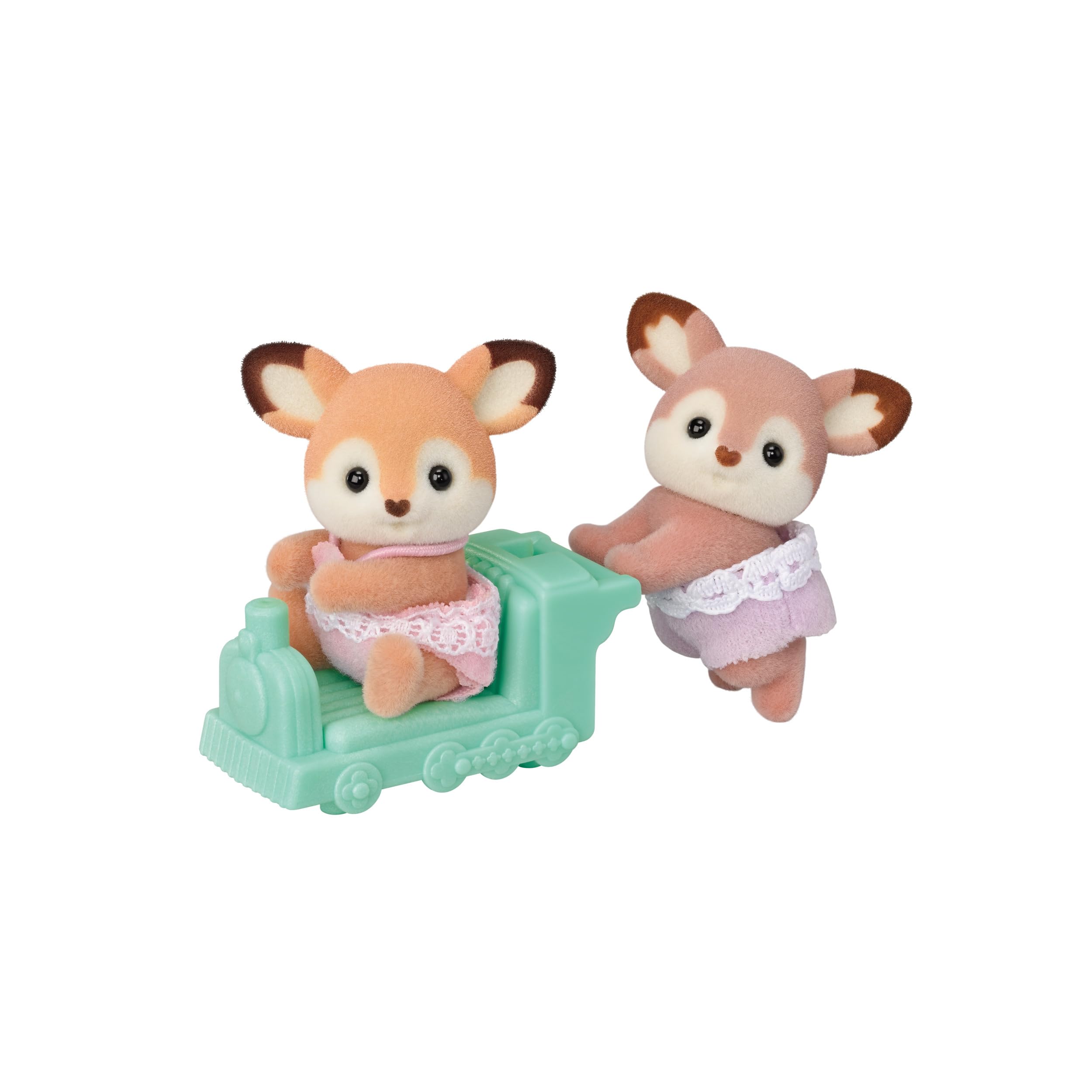 EPOCH Sylvanian Families Deer Twins 5800 with Pushcar | Ages 3+ | Colourful PVC Figures
