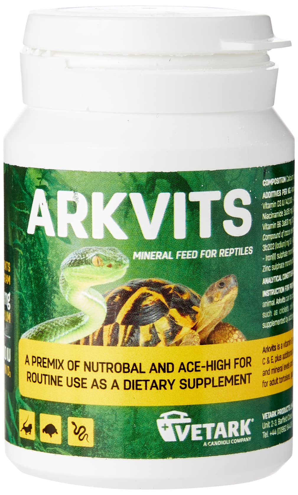 Vetark Arkvits Vitamin Mineral Supplement for Adult Reptiles and Amphibians - 50g