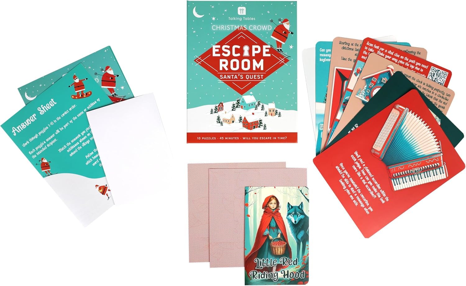 Talking Tables Escape Room Host Night Santa's Quest Christmas Board Game 4