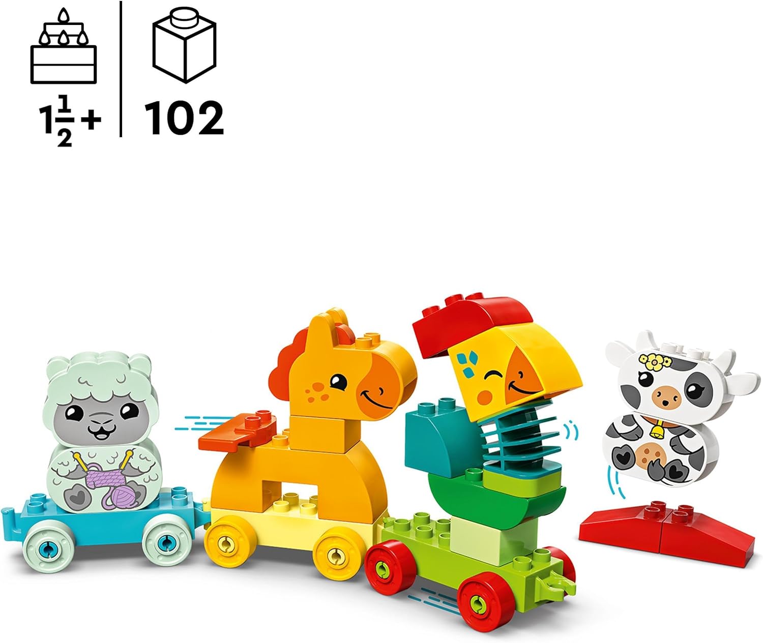 LEGO DUPLO My First Animal Train - Educational Building Set for Toddlers 18 Months+ 3