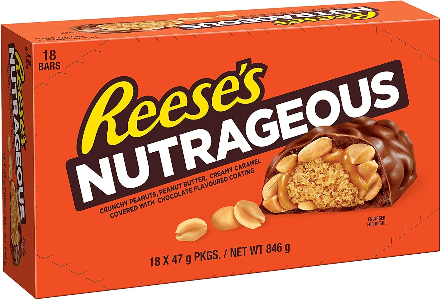 Reese's Nutrageous Peanut Butter Bar – Pack of 18 (47g Each) 5