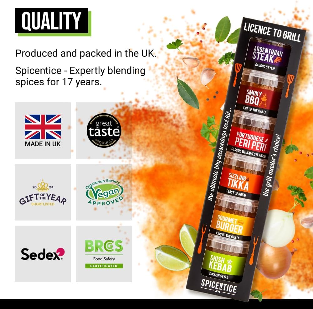 SPICE "N" TICE - The Ultimate Spice, Seasoning & Marinade BBQ Rub Grill Gift Set 3