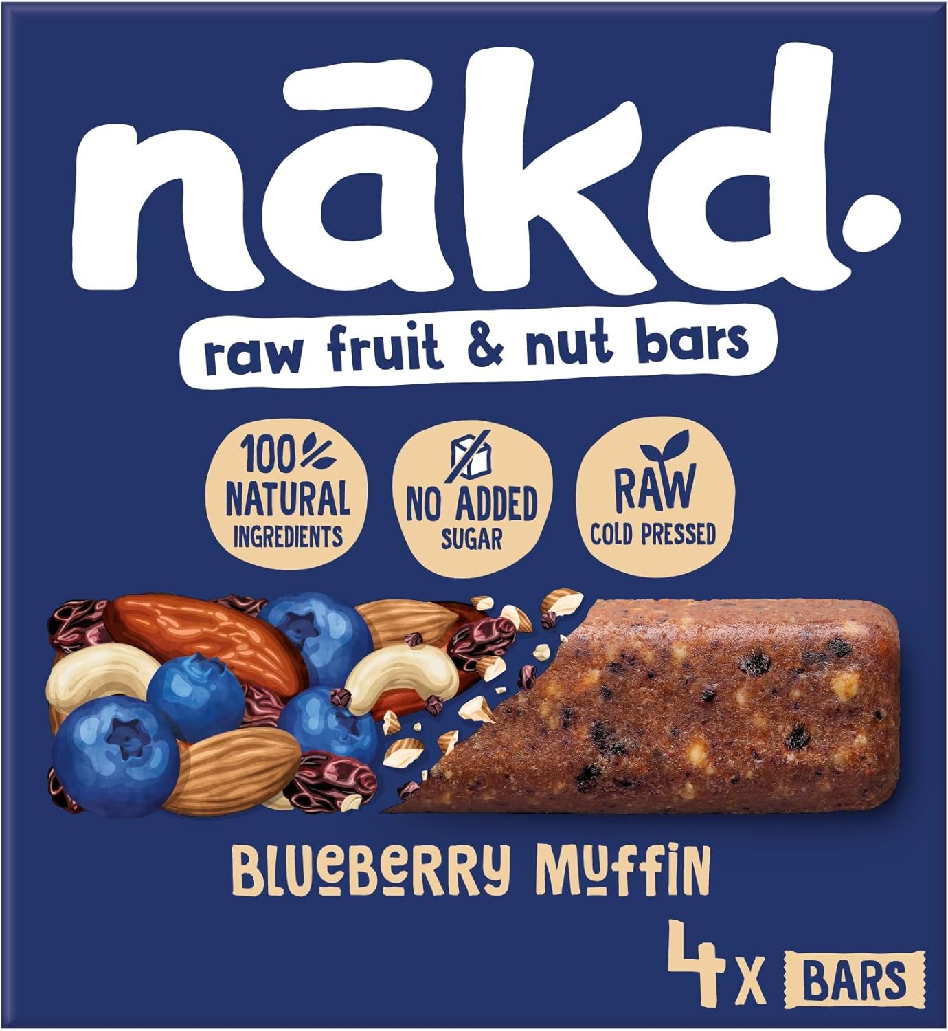 Nakd Blueberry Muffin Raw Fruit & Nut Bar - Vegan, Gluten-Free, No Added Sugar 5