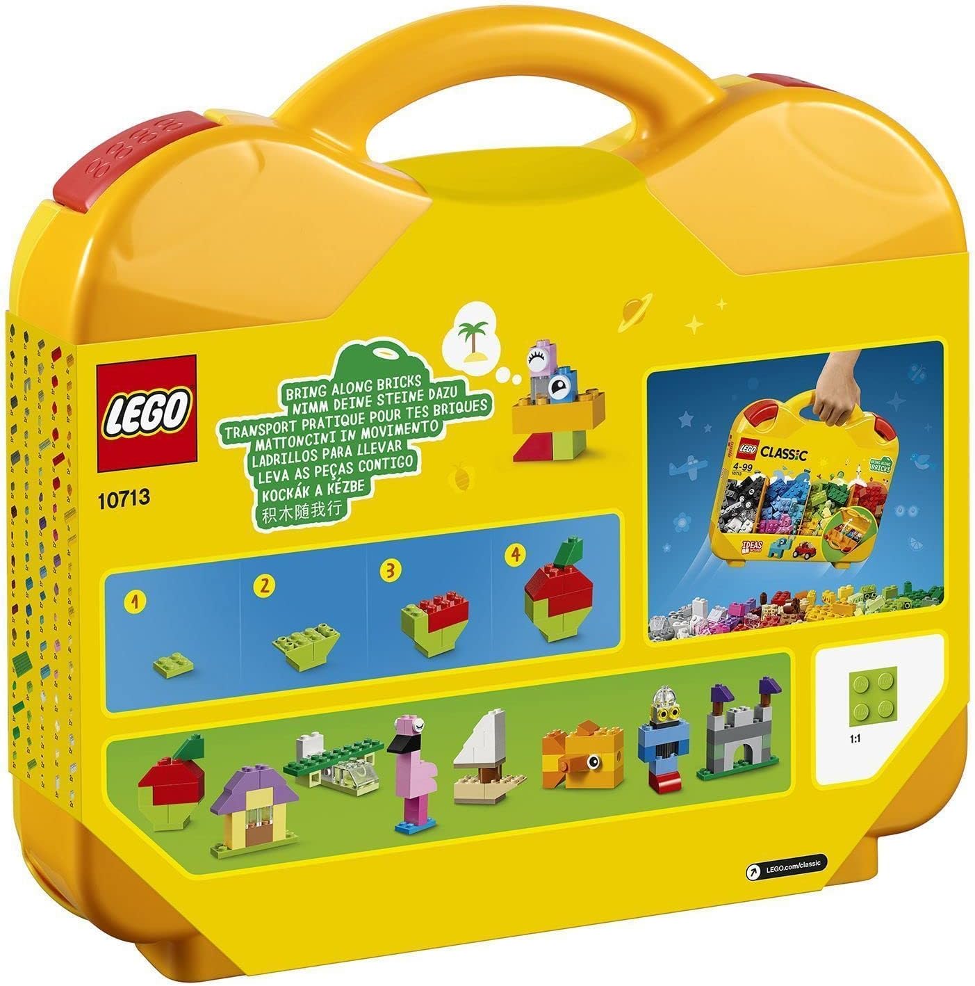 LEGO Classic Creative Suitcase 10713 - Portable Building Set for Kids Ages 4+ 4