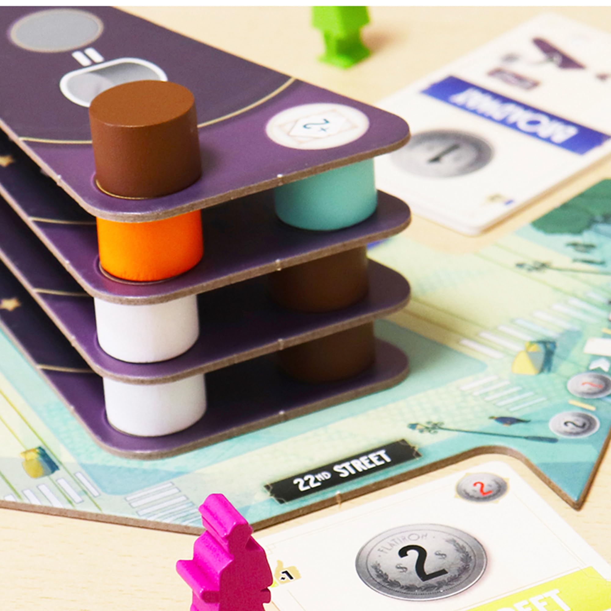 Ludonova Flatiron - Strategy Board Game | 1-2 Players | 45 Min Est. Playtime | Standard Edition