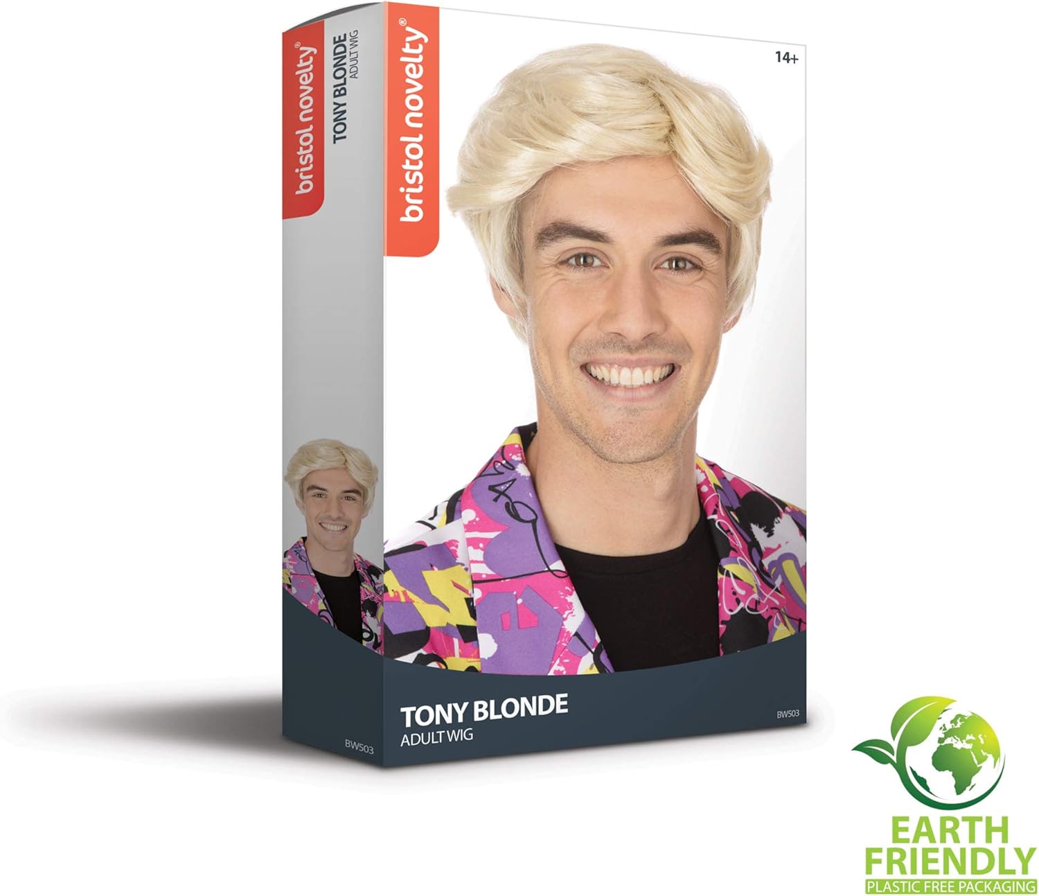 Bristol Novelty Tony Blonde Wig BW503, One Size
