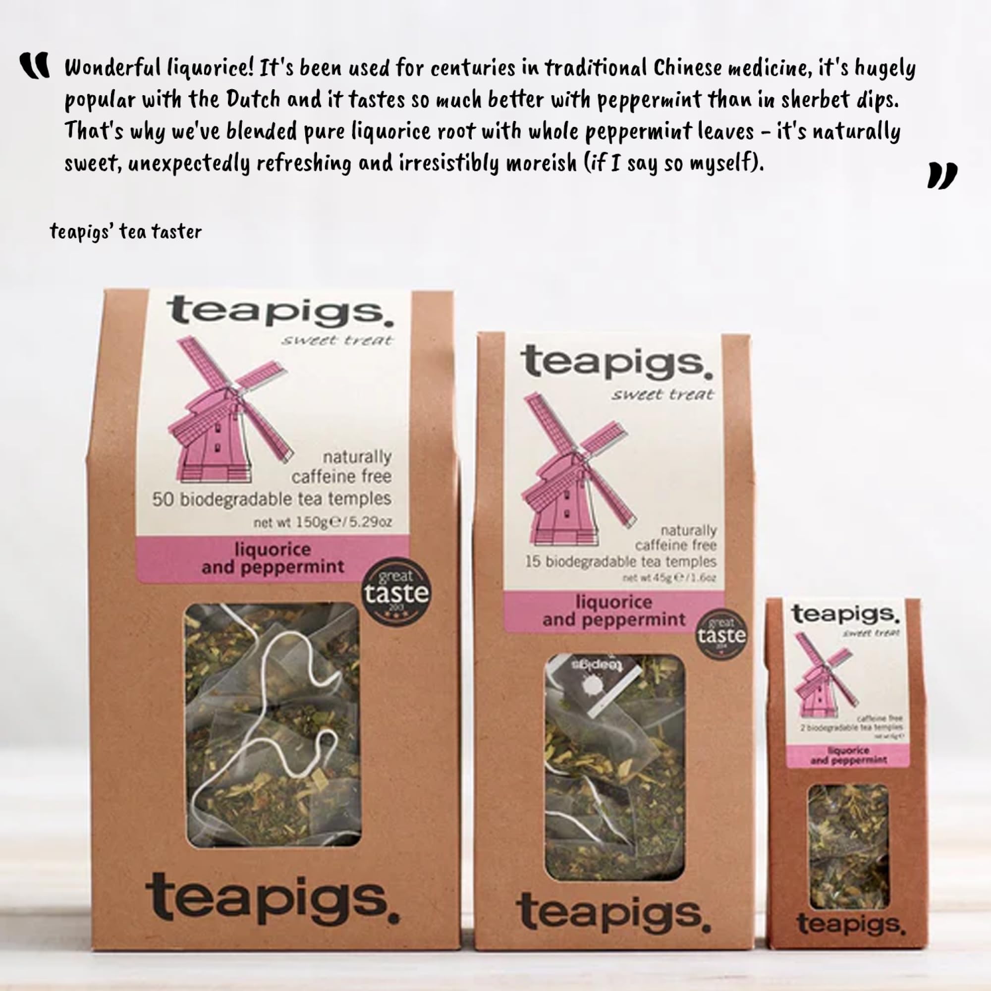 teapigs Liquorice & Peppermint Tea - Caffeine-Free Herbal Tea Bags with Natural Ingredients 3