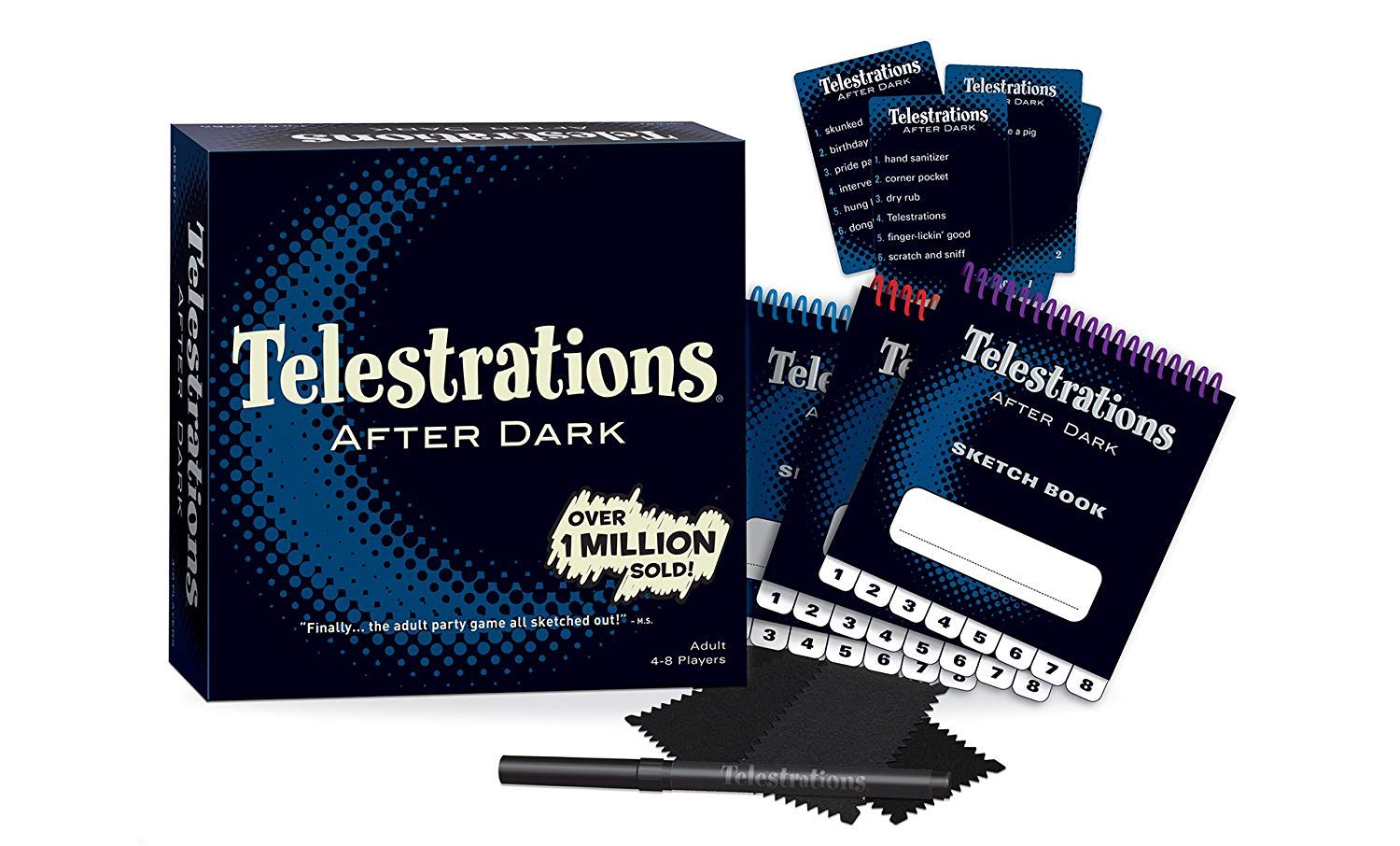 USAopoly Telestrations After Dark - Hilarious Party Game | Ages 17+ | 4-8 Players | 10-15 Minutes