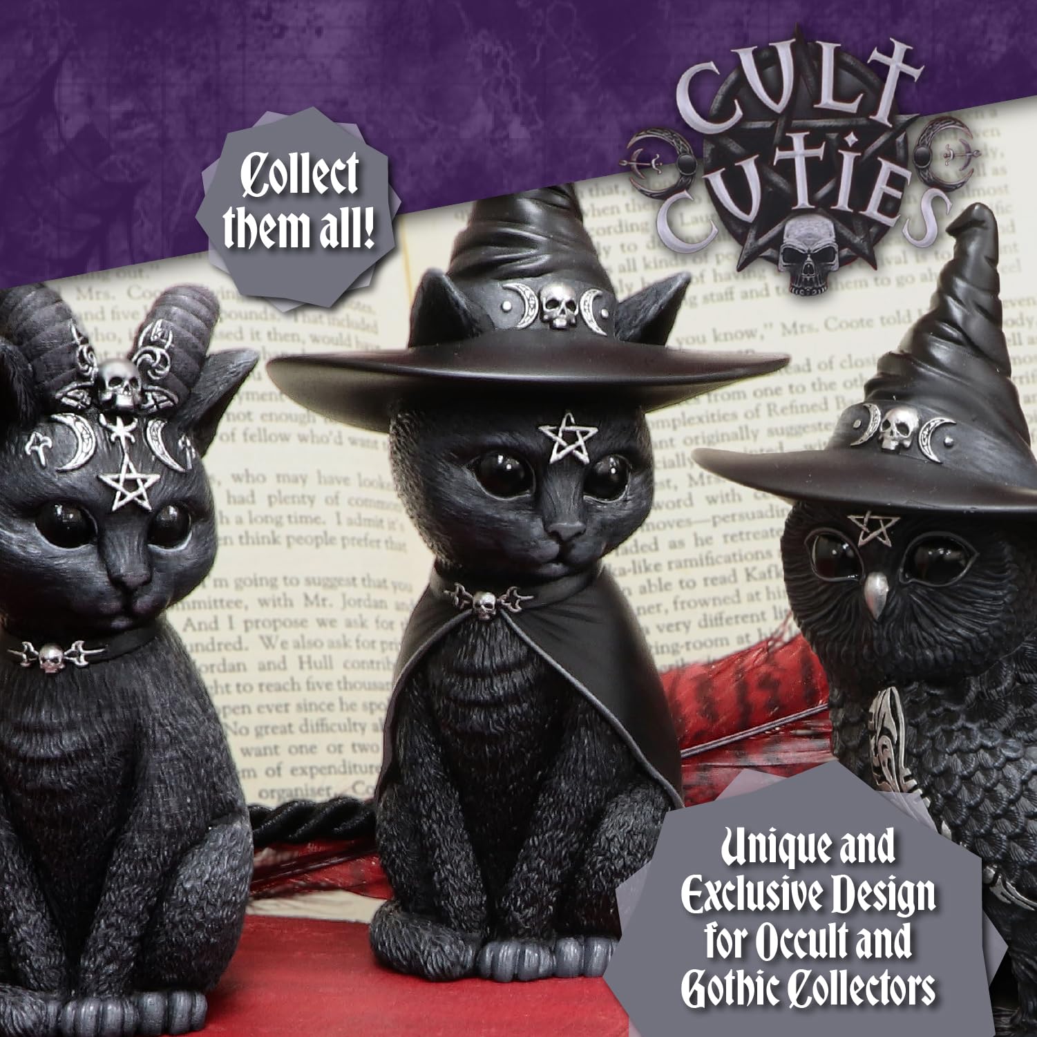 Nemesis Now Cult Cuties - Purrah Witches Hat Occult Cat Figurine 11