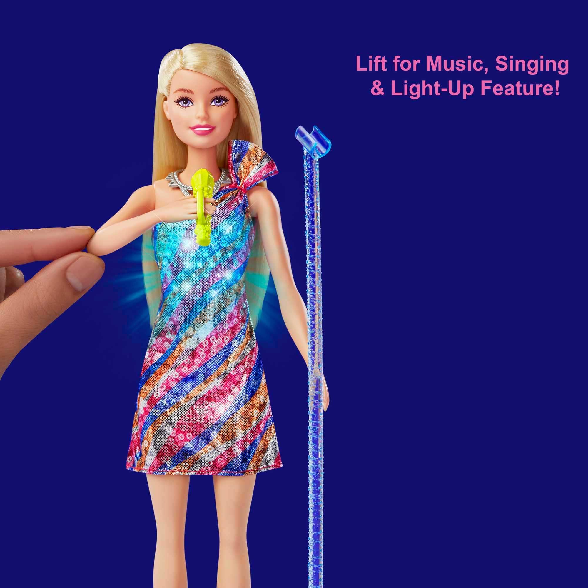 Barbie: Big City, Big Dreams Singing Barbie 'Malibu' Roberts Doll - Light-Up Dress & Microphone, Ages 3+ 5