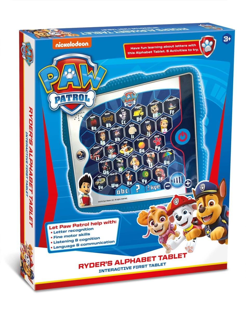 PAW Patrol Ryder's Alphabet Tablet Toy - Interactive Educational Learning for Kids 3-5 Years 7