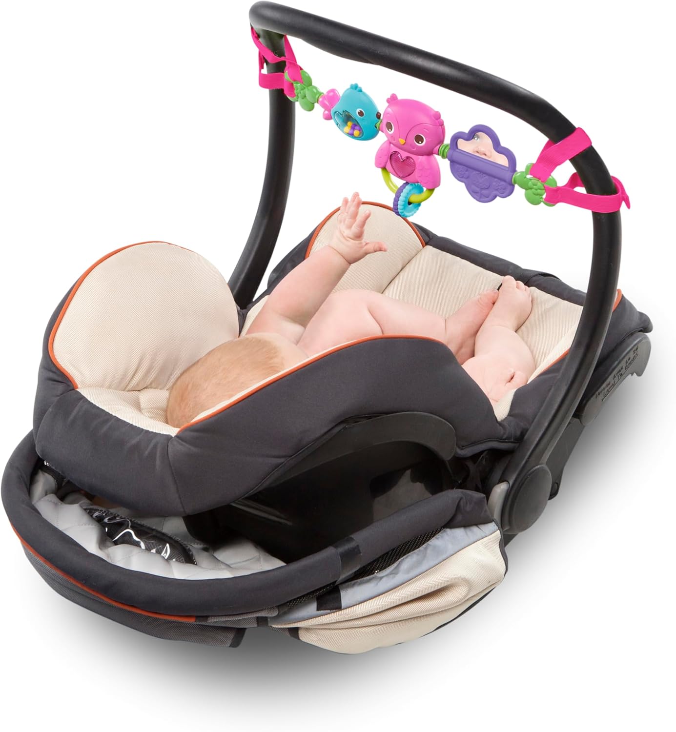 Bright Starts Busy Birdies Carrier Toy Bar - Musical Take-Along with Lights & Activities 4