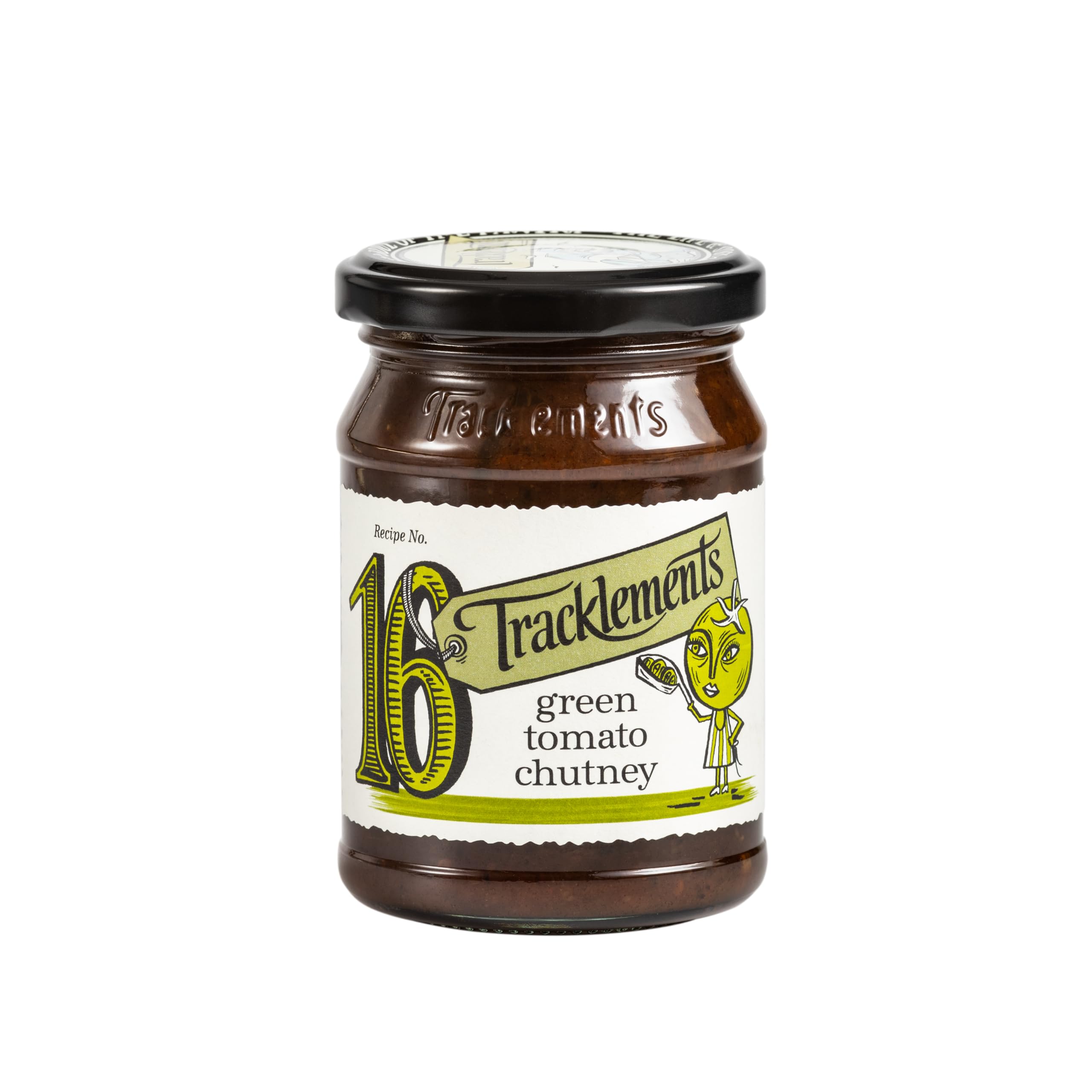 Tracklements Green Tomato Chutney - Handmade B Corp Certified Condiment with Roasted Spices, 275g