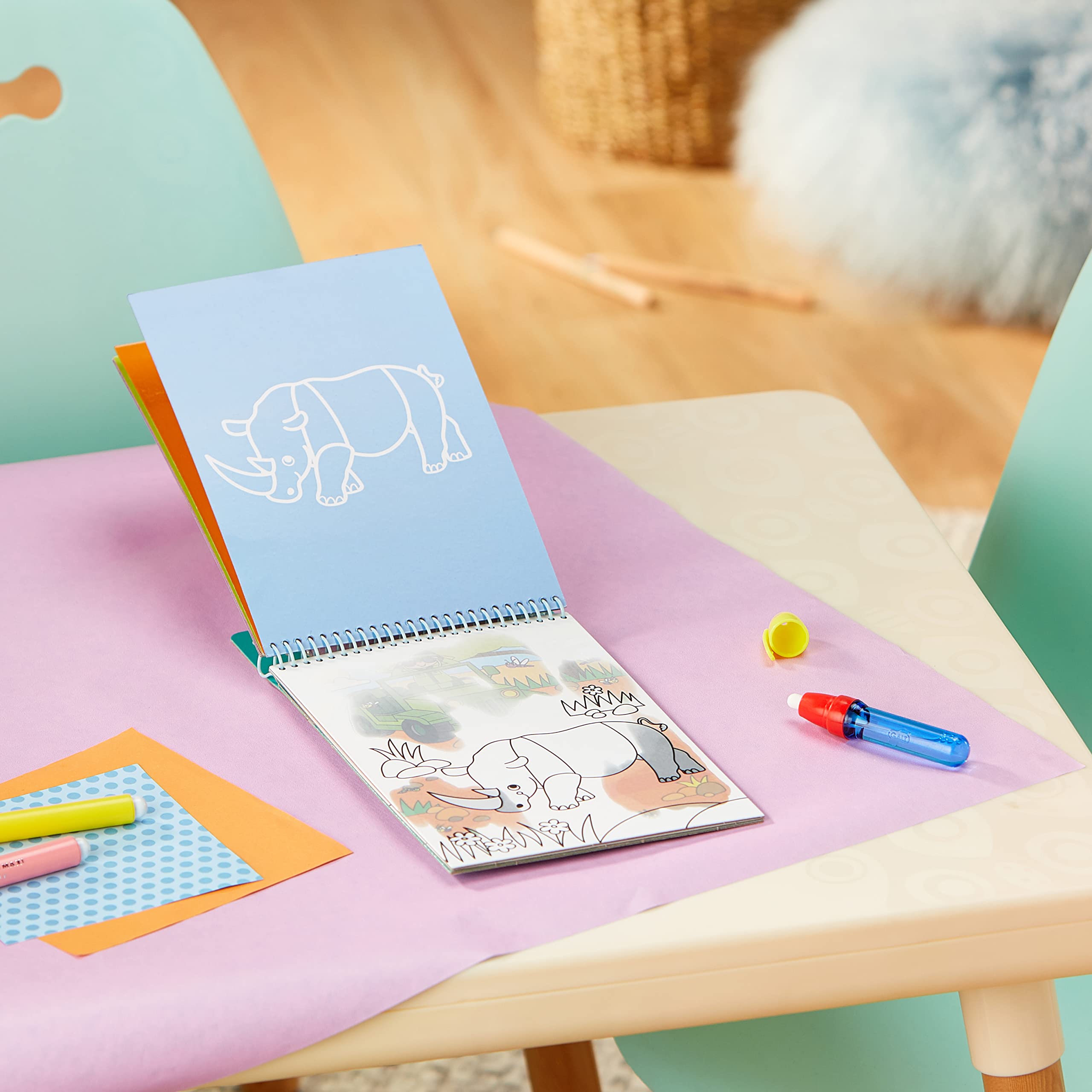 Galt Water Magic Safari - Reusable Water Reveal Colouring Book for Kids 4