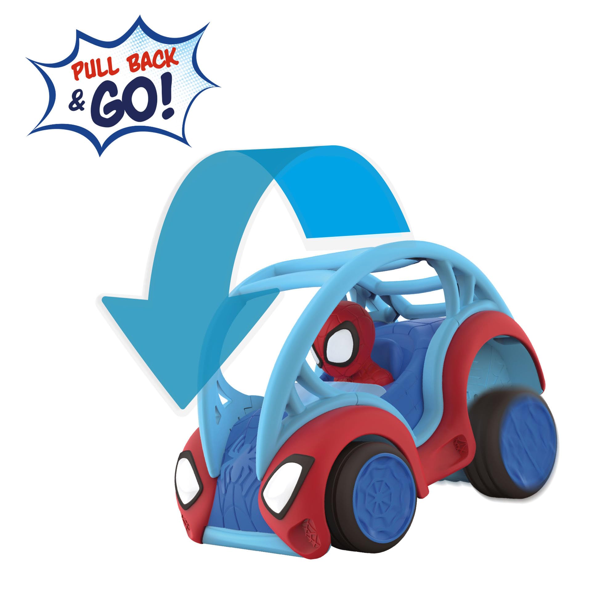 Marvel's Spidey and His Amazing Friends Power Rollers - Pull-Back Action Vehicle 9