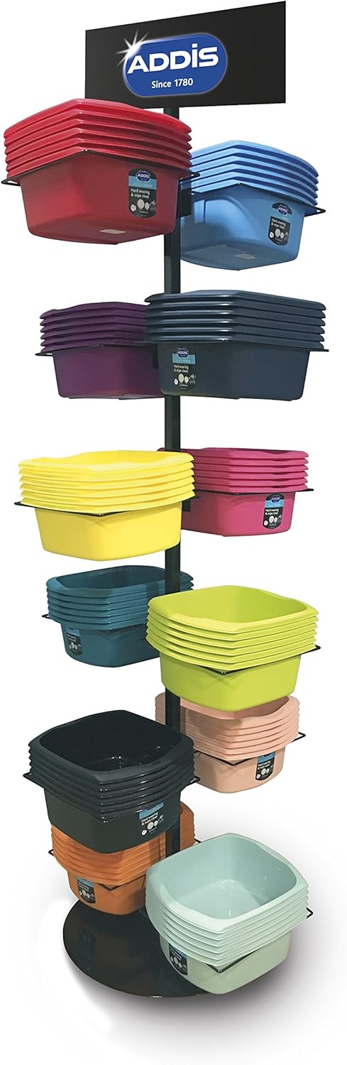 Addis - Large Rectangular Washing Up Bowl, 9.5L, Metallic Silver 3