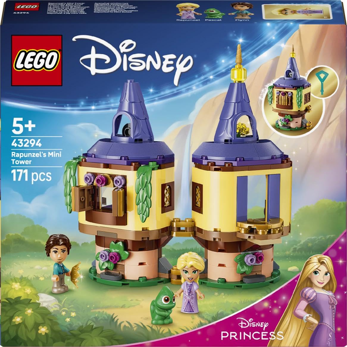 LEGO Disney Princess Rapunzel's Mini Tower Building Set 43294 | Ages 5+ 6