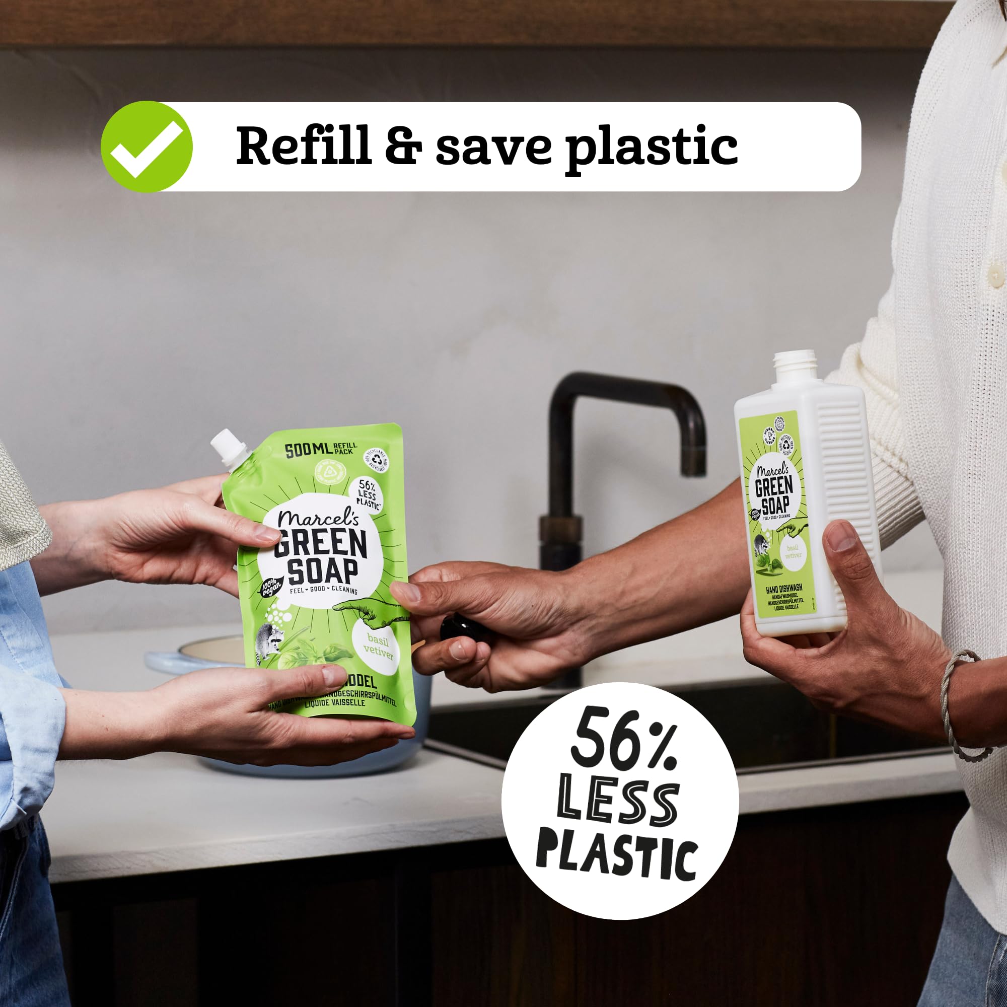 Marcel's Green Soap - Washing-up Liquid Lemon & Bergamot Refill (1L) 4